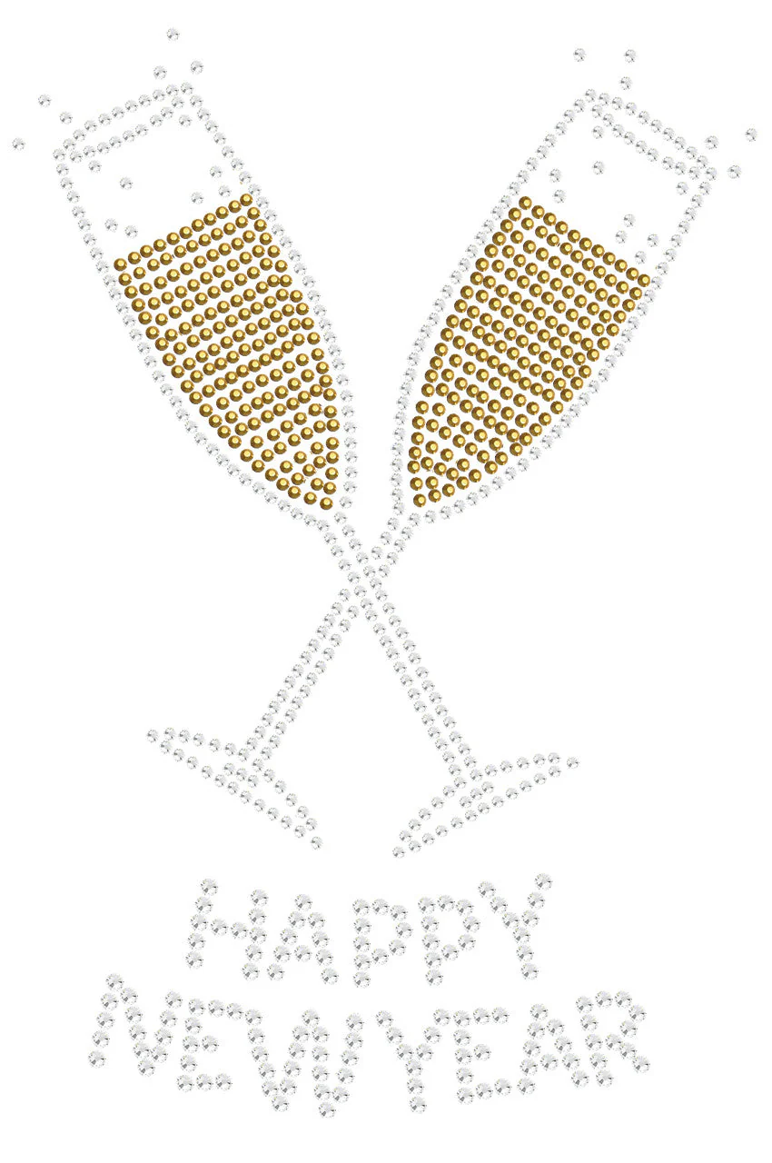 Happy New Year Champagne Glasses - Bandanna - Image 10
