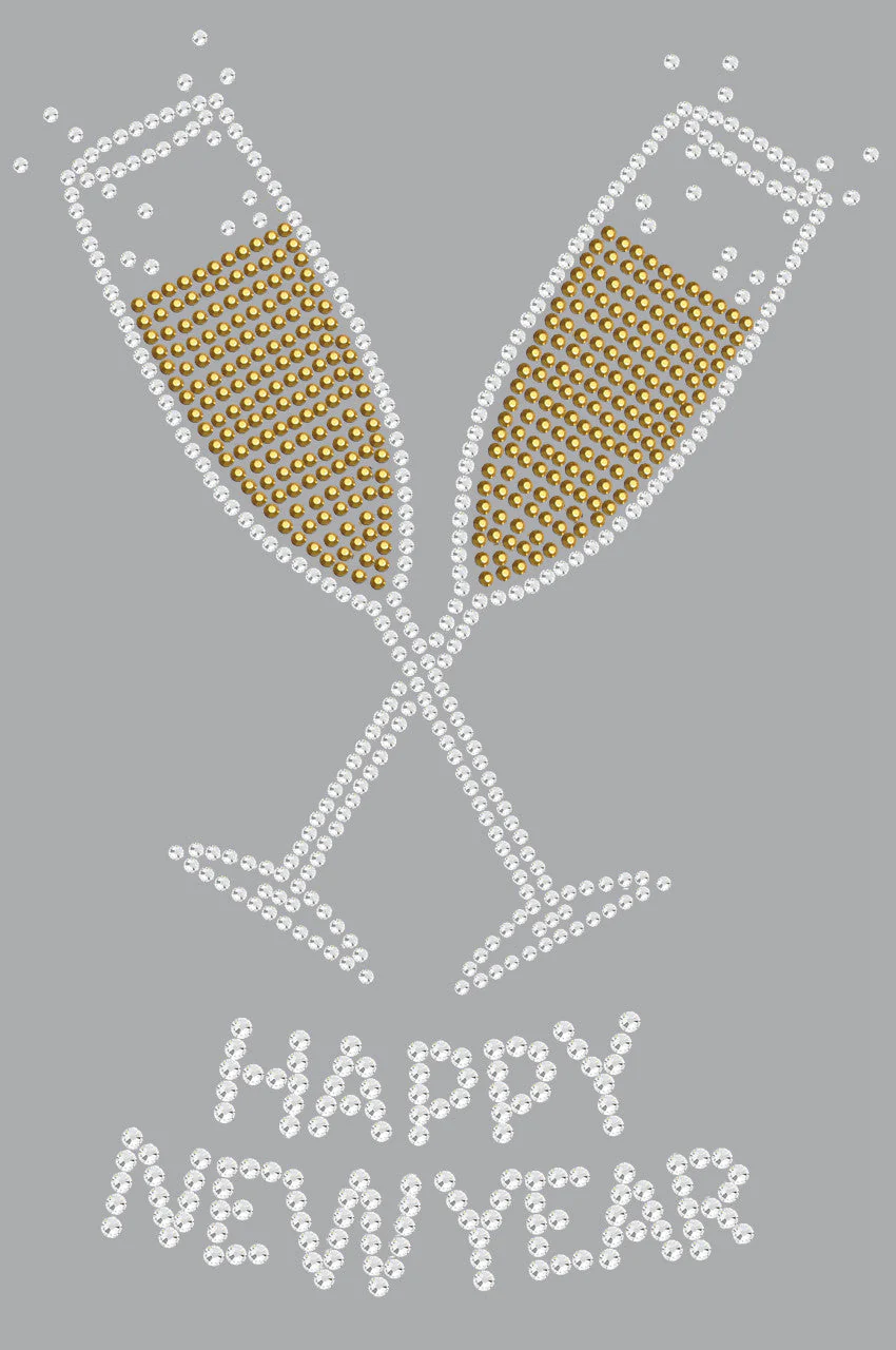 Happy New Year Champagne Glasses - Bandanna - Image 13