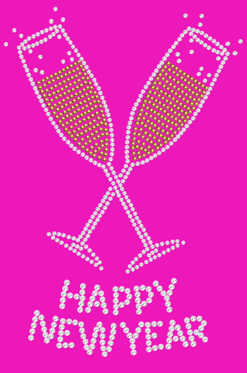 Happy New Year Champagne Glasses - Bandanna - Image 17