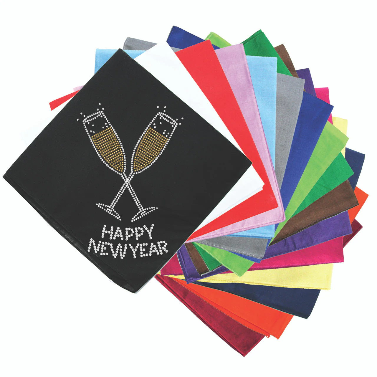Happy New Year Champagne Glasses - Bandanna - Image 2