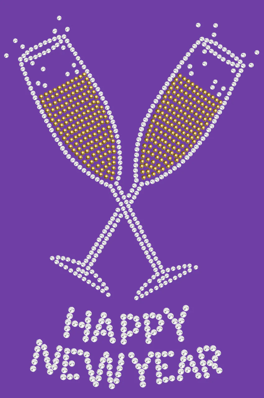 Happy New Year Champagne Glasses - Bandanna - Image 9