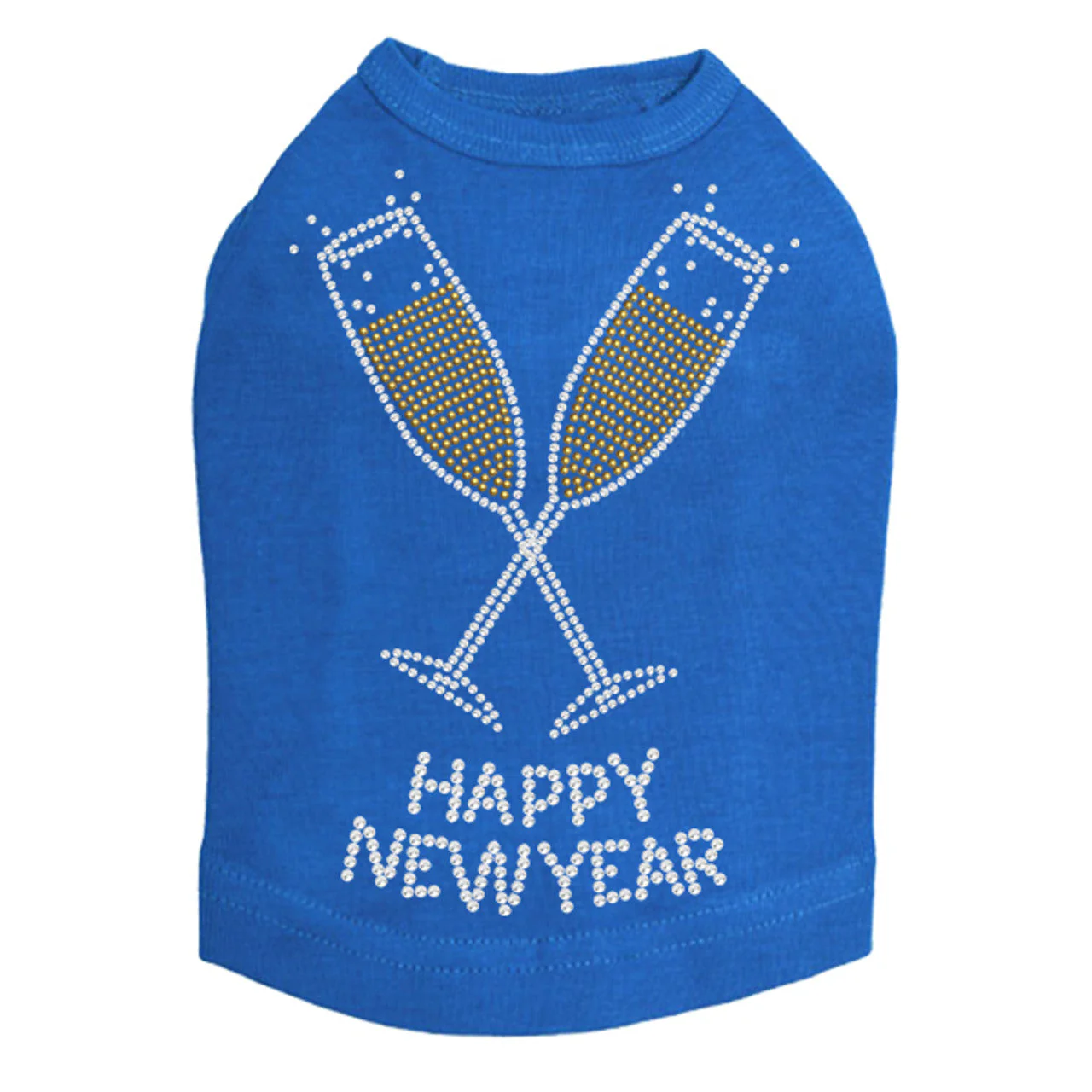Happy New Year Champagne Glasses - Dog Tank - Image 10