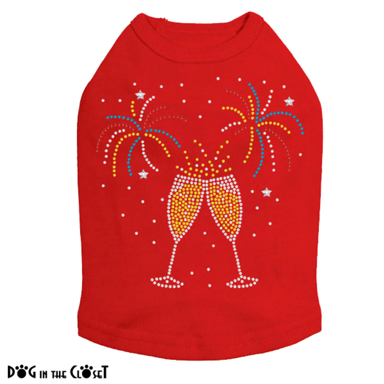 Happy New Year Drink & Fireworks - Dog Tank - Image 10
