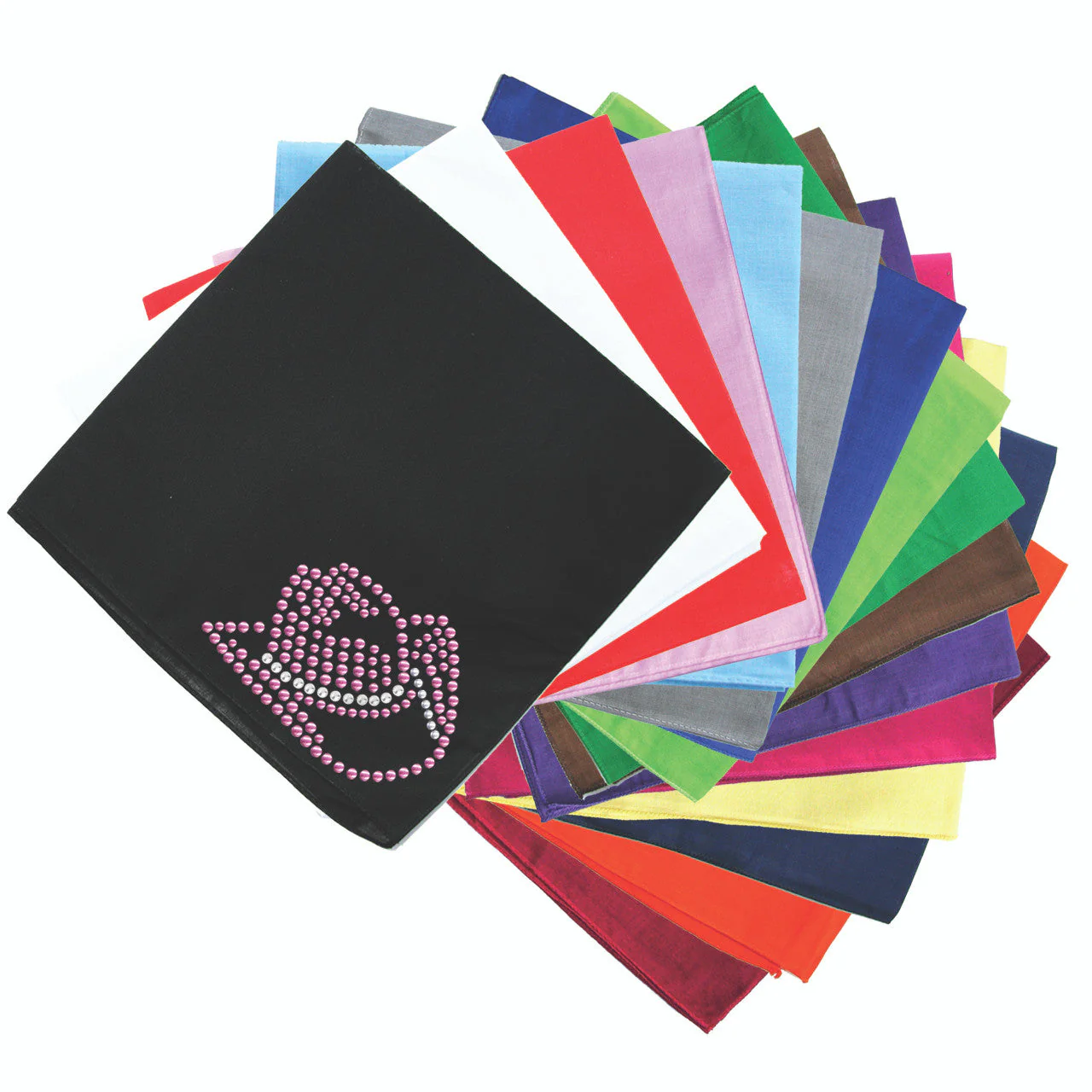 Hat (Austrian crystal Pink Cowgirl) - bandana - Image 2