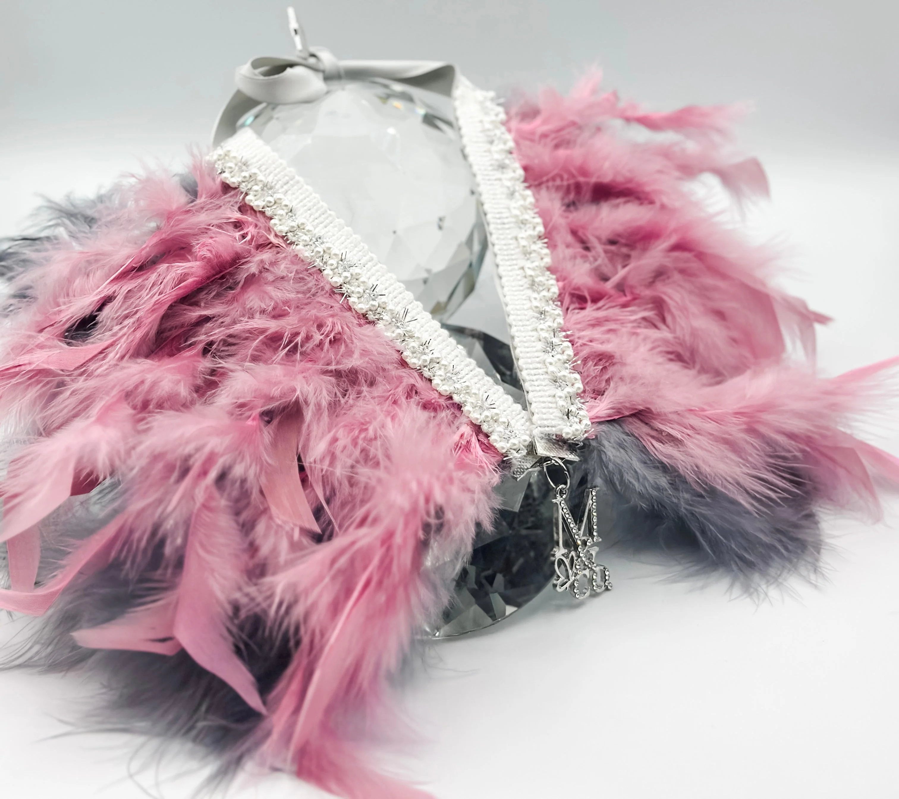 Haute Feathers Necklace: Rosé Frost