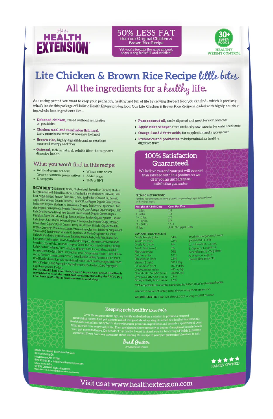 Health Extension All Life Stages Little Bites Lite Original Chicken and Brown Rice Dog Food - Image 2