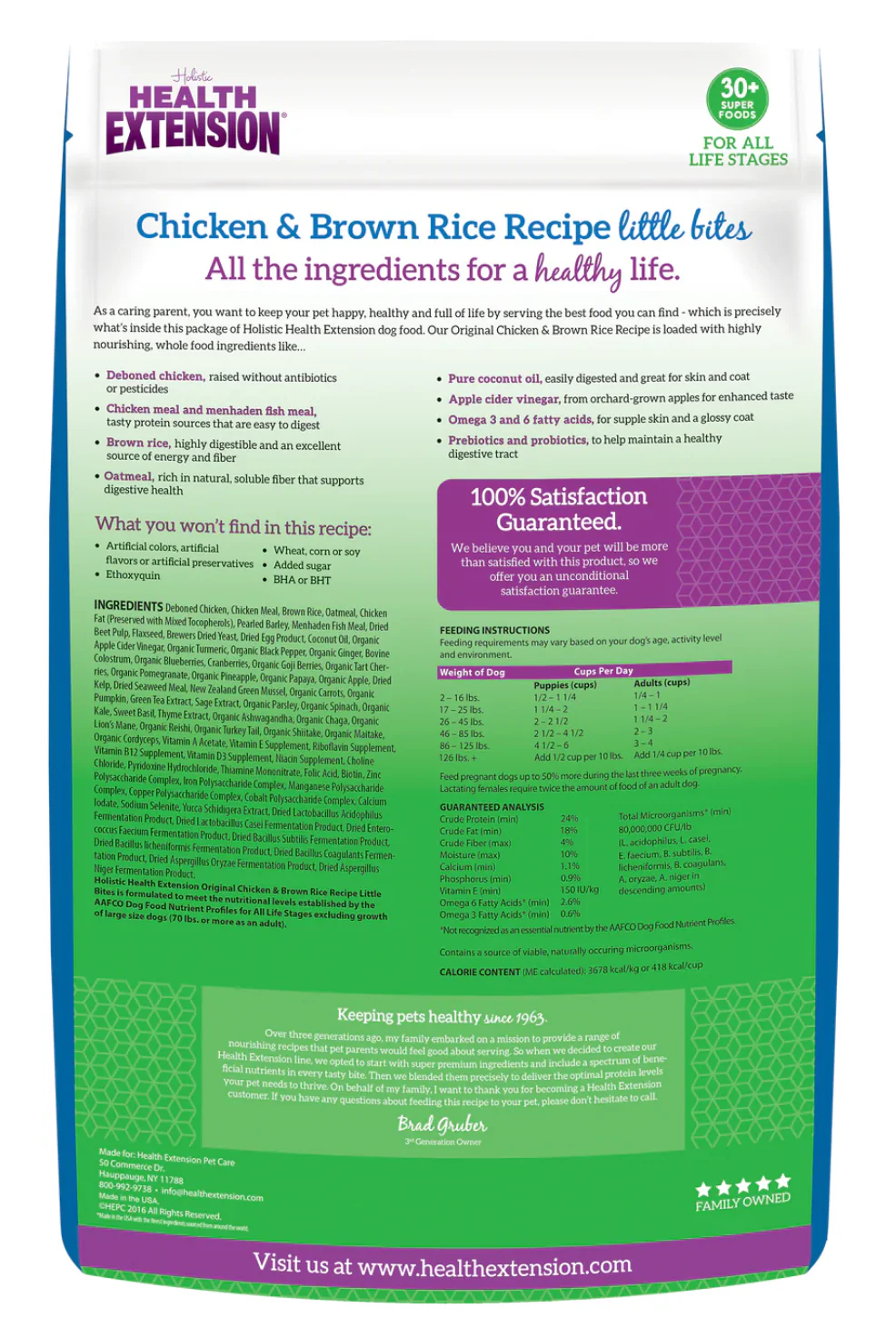 Health Extension All Life Stages Little Bites Original Chicken and Brown Rice Dog Food - Image 2
