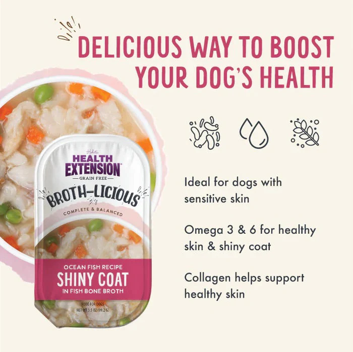 Health Extension Broth-Licious Shiny Coat Oceanfish Bone Broth Topper (3.5oz) - Image 2