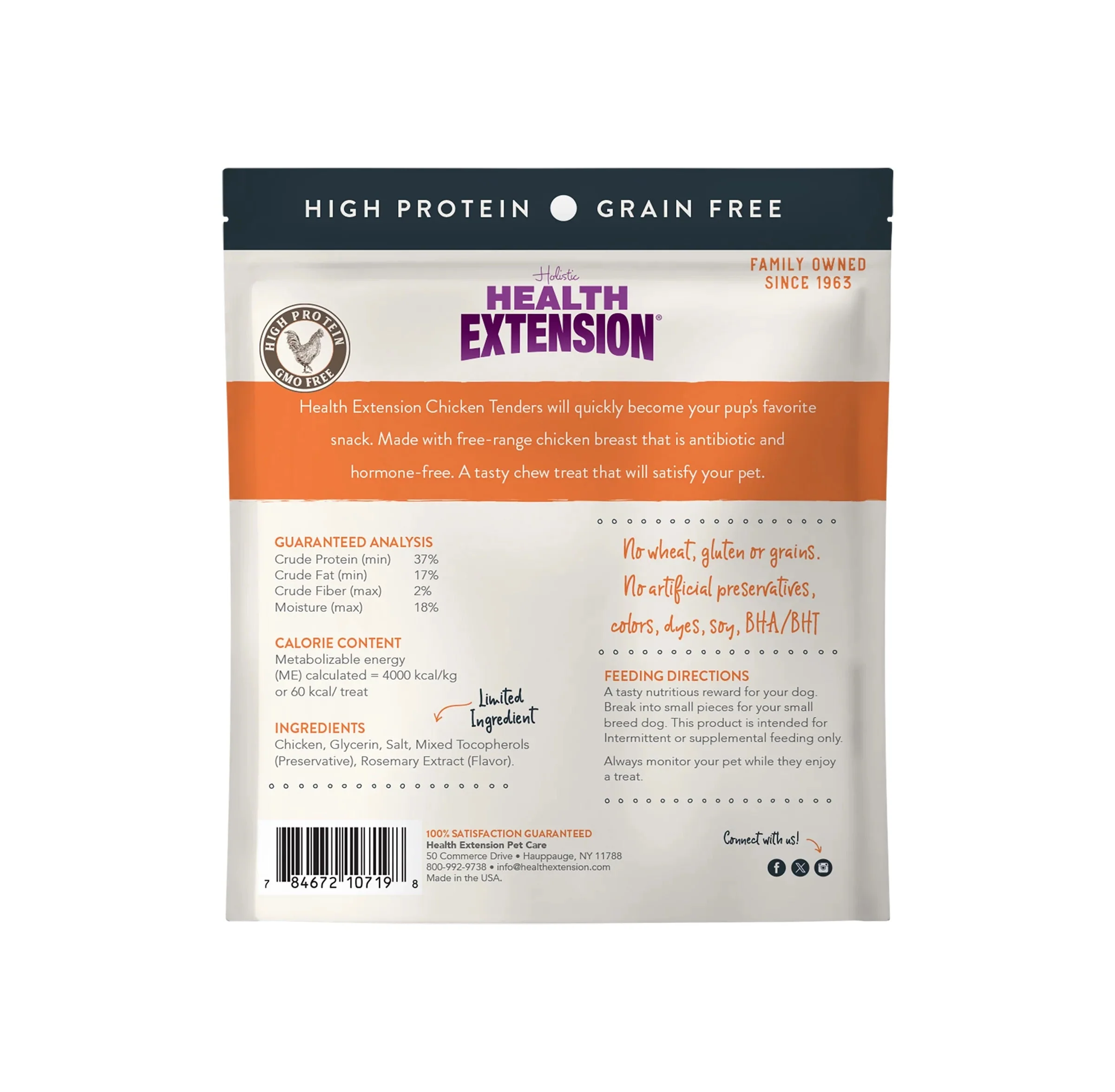 Health Extension Grain Free Gourmet Crispy Chicken Tenders Dog Treat 4oz - Image 2
