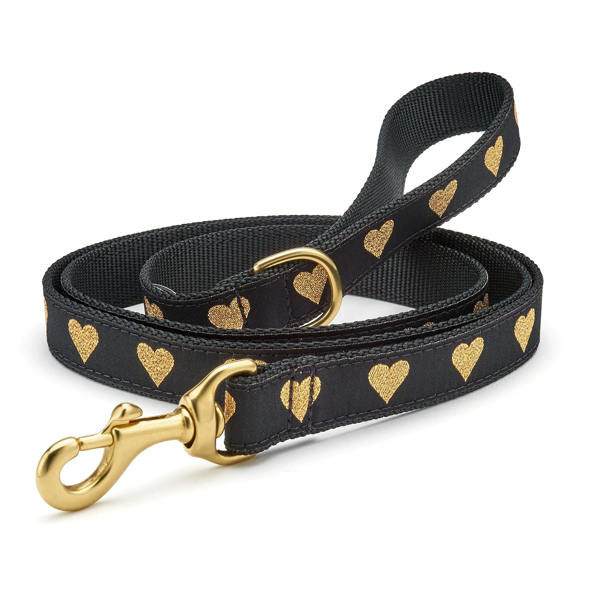 Up Country Heart of Gold Cast Brass Dog Leash