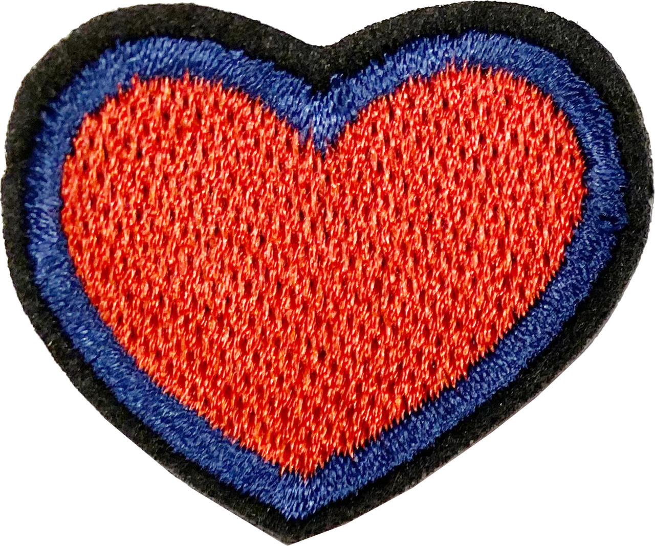 Heart with Blue & Black Outline - Patch