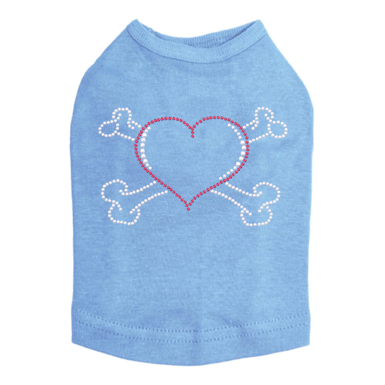 Heart with Cross Bones - Dog Tank - Image 2