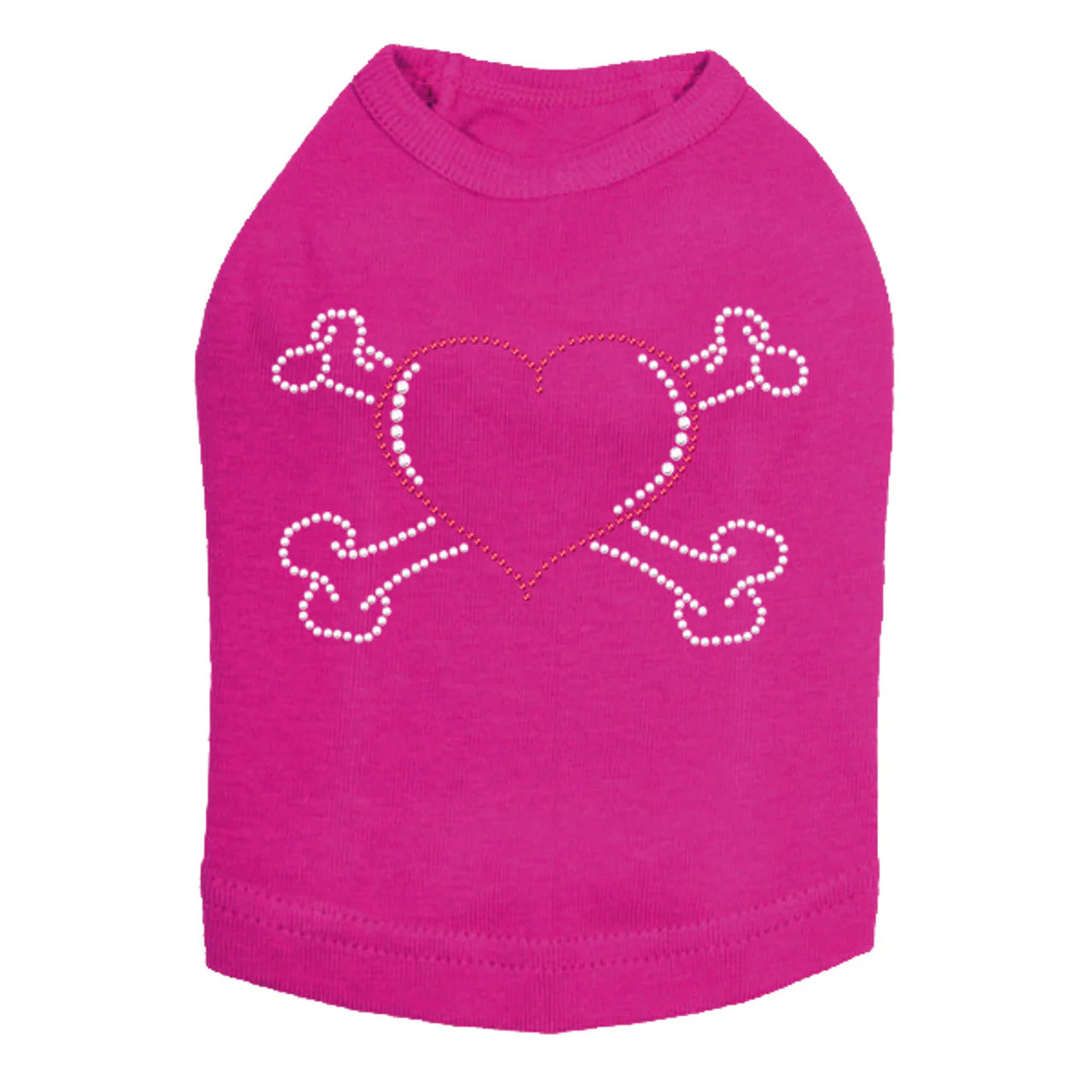 Heart with Cross Bones - Dog Tank - Image 3