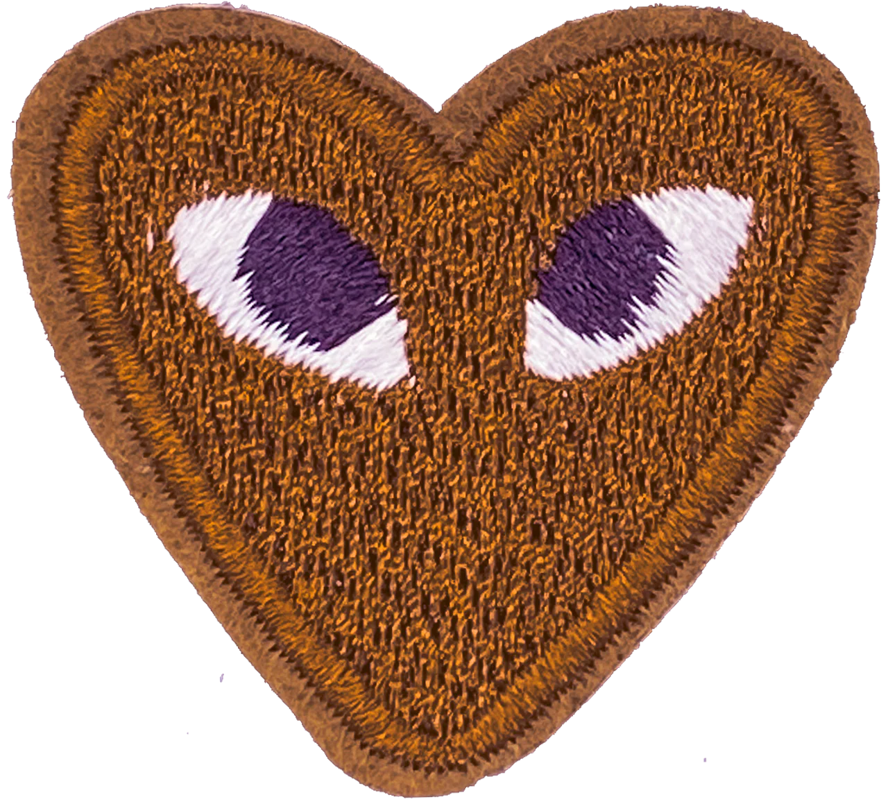Heart with Eyes (Brown) - Patch