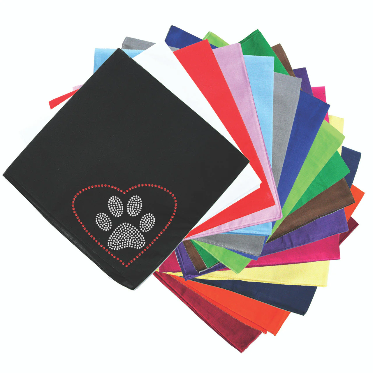 Heart with Paw bandana - Image 2