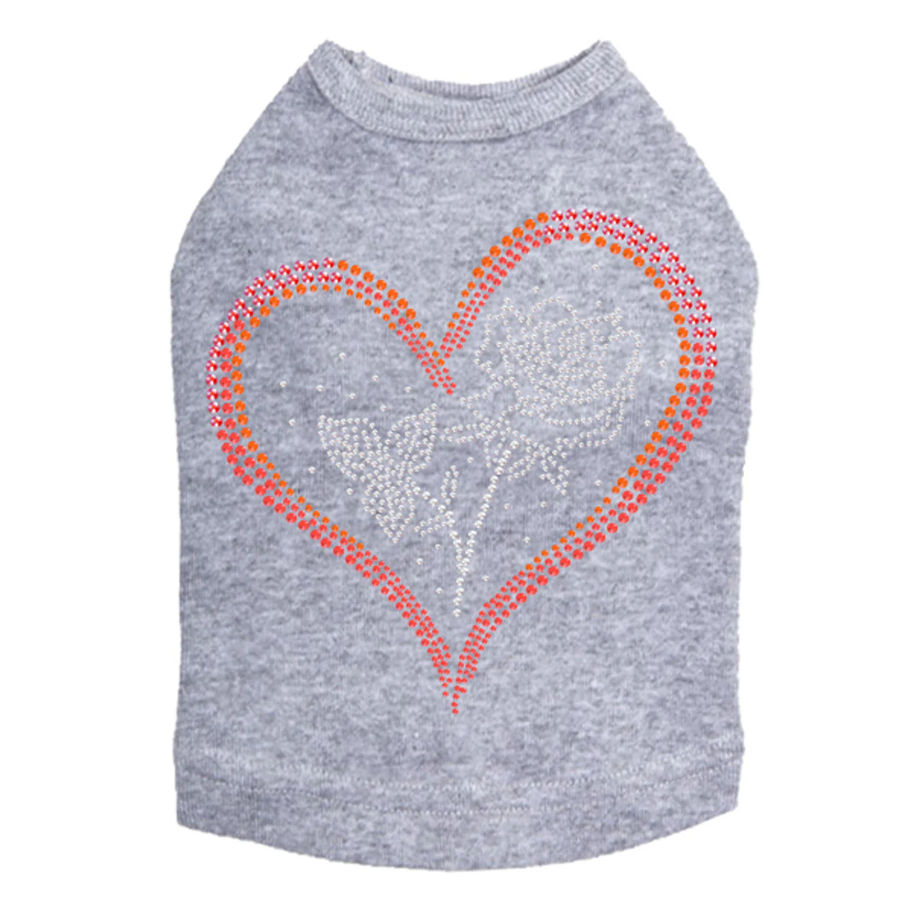 Heart with Rose - Dog Tank - Image 3