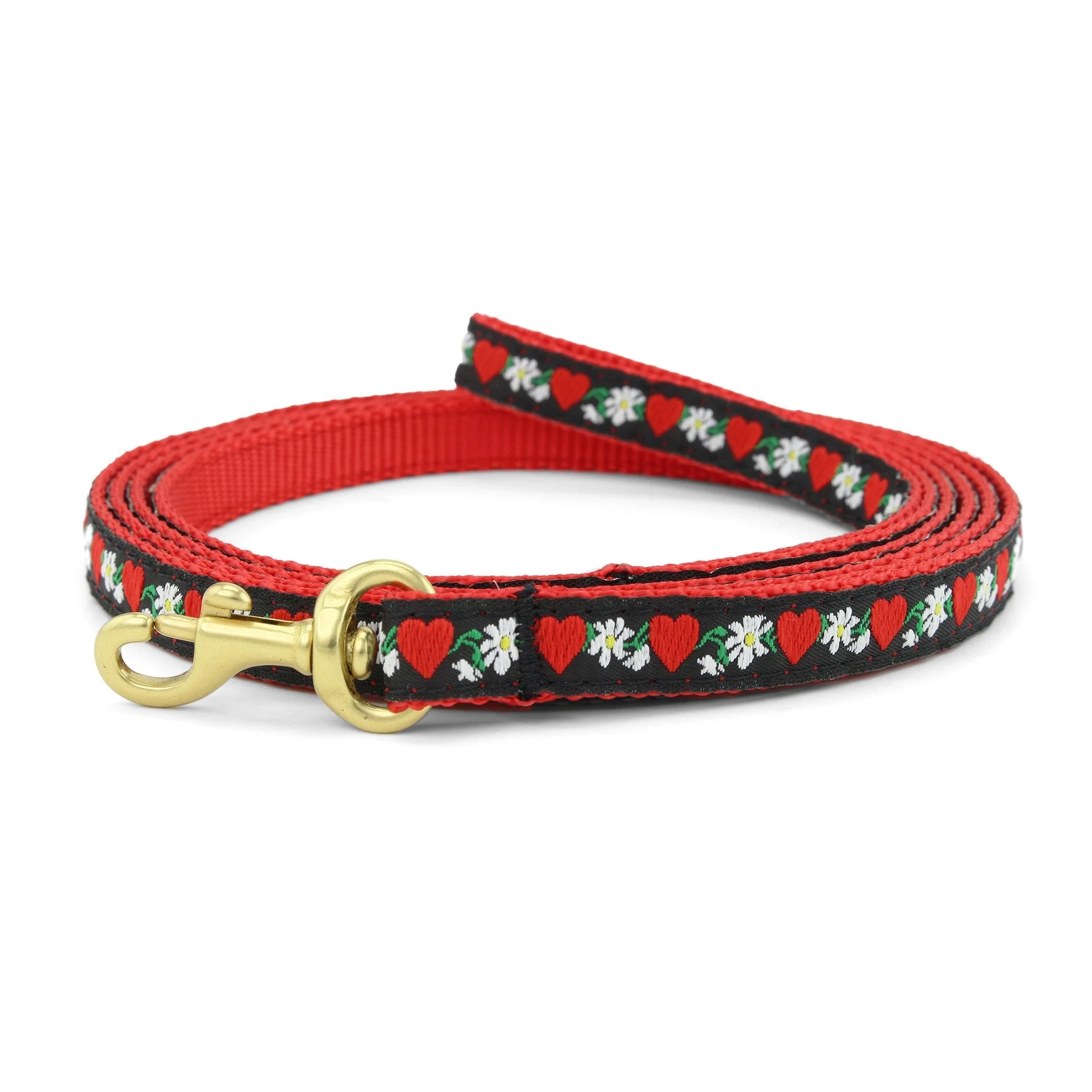 Up Country Hearts and Flowers Made in USA Dog Leash