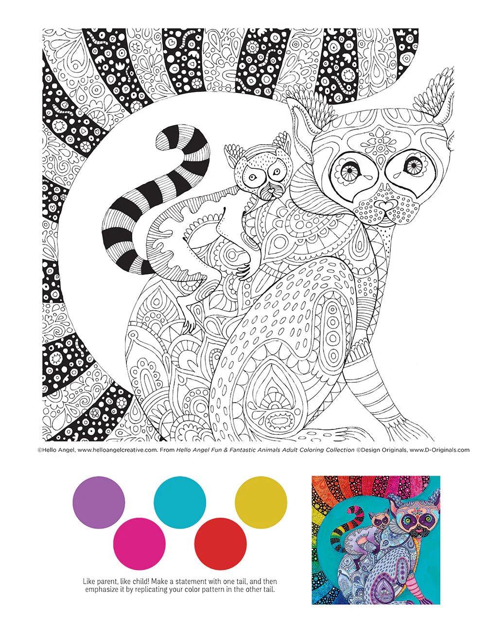 Hello Angel Fun & Fantastic Animals Adult Coloring Collection - Image 6