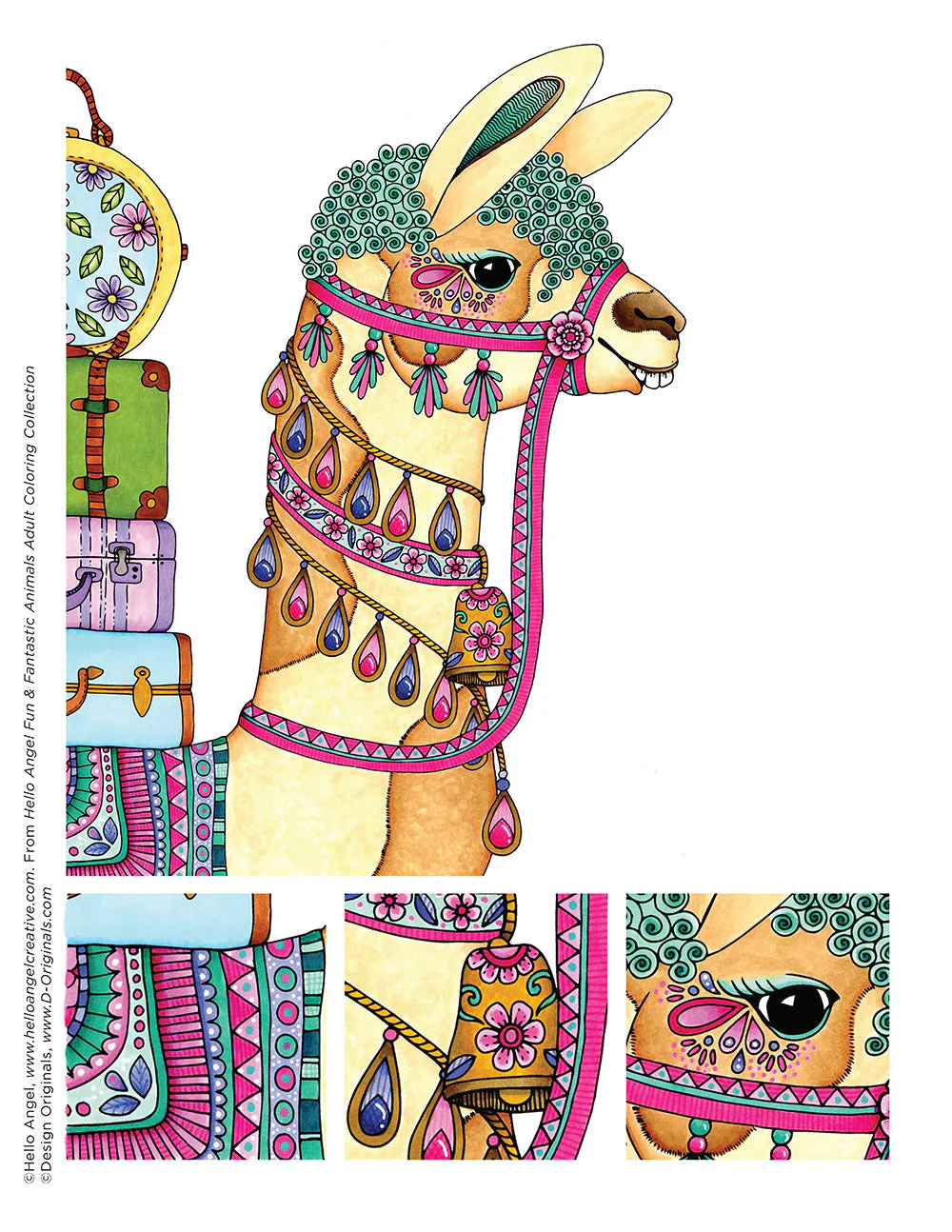 Hello Angel Fun & Fantastic Animals Adult Coloring Collection - Image 8