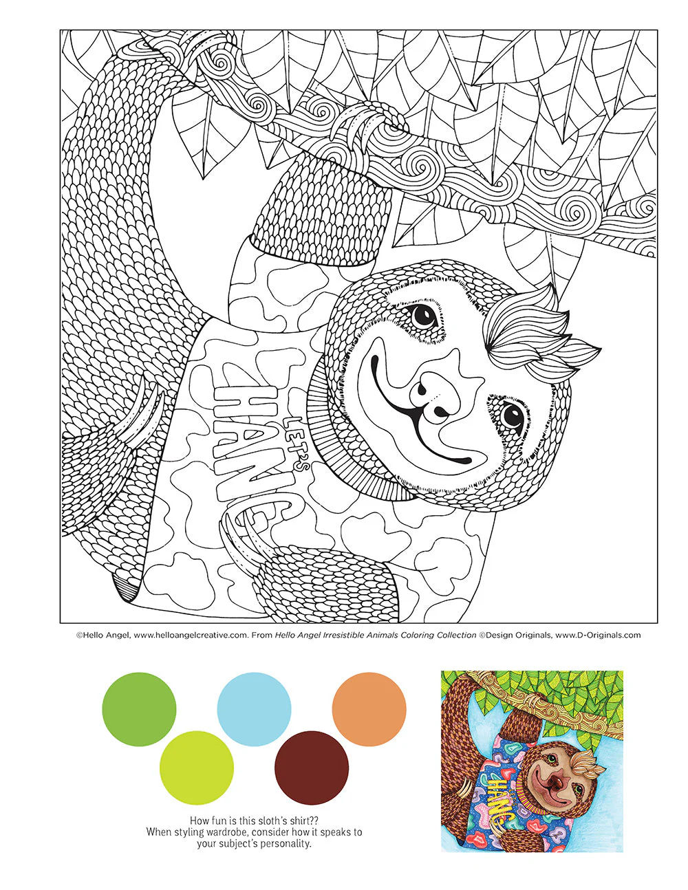 Hello Angel Irresistible Animals Coloring Collection - Image 6