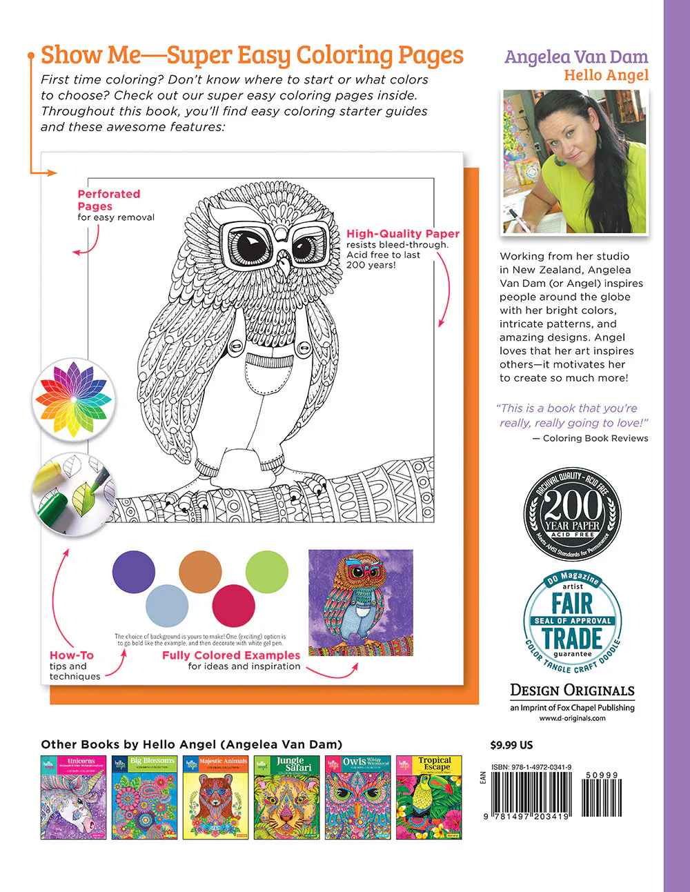 Hello Angel Irresistible Animals Coloring Collection - Image 8