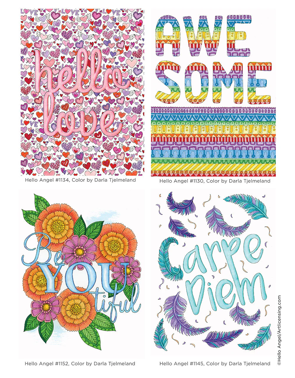 Hello Angel Letter Love Coloring Collection - Image 2