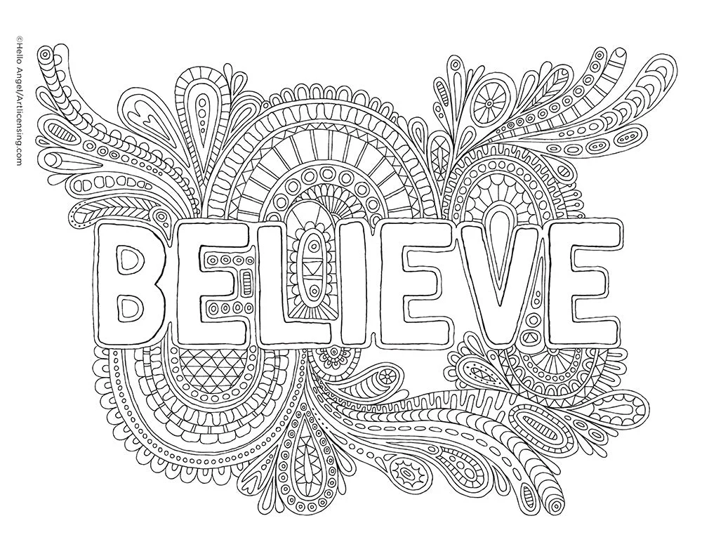 Hello Angel Letter Love Coloring Collection - Image 3
