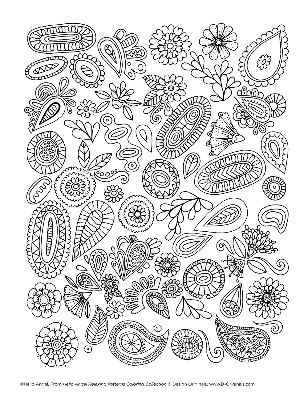 Hello Angel Relaxing Patterns Coloring Collection - Image 5