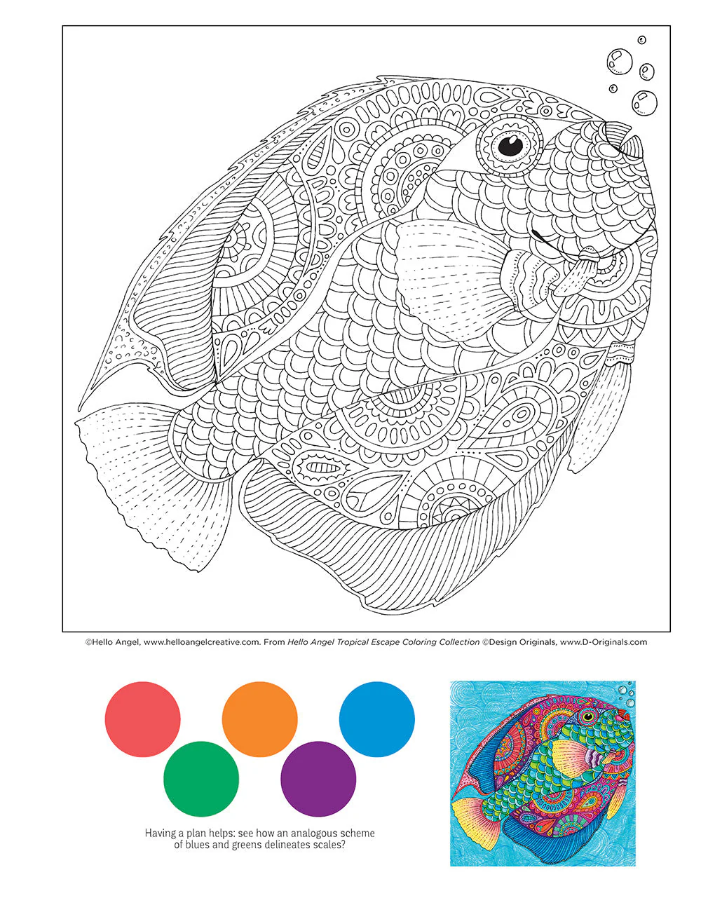 Hello Angel Tropical Escape Coloring Collection - Image 4