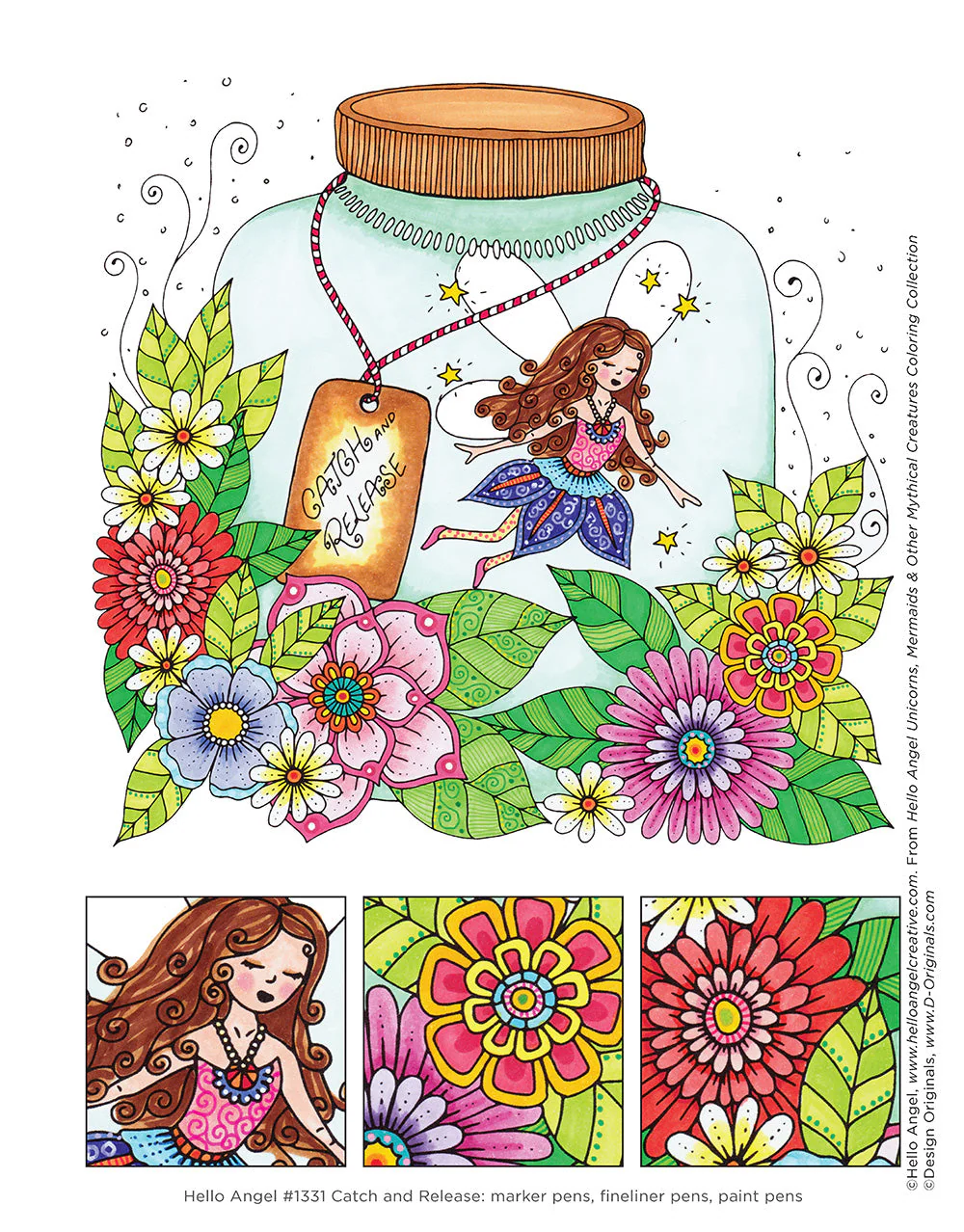 Hello Angel Unicorns, Mermaids & Other Mythical Creatures Coloring Collection - Image 3