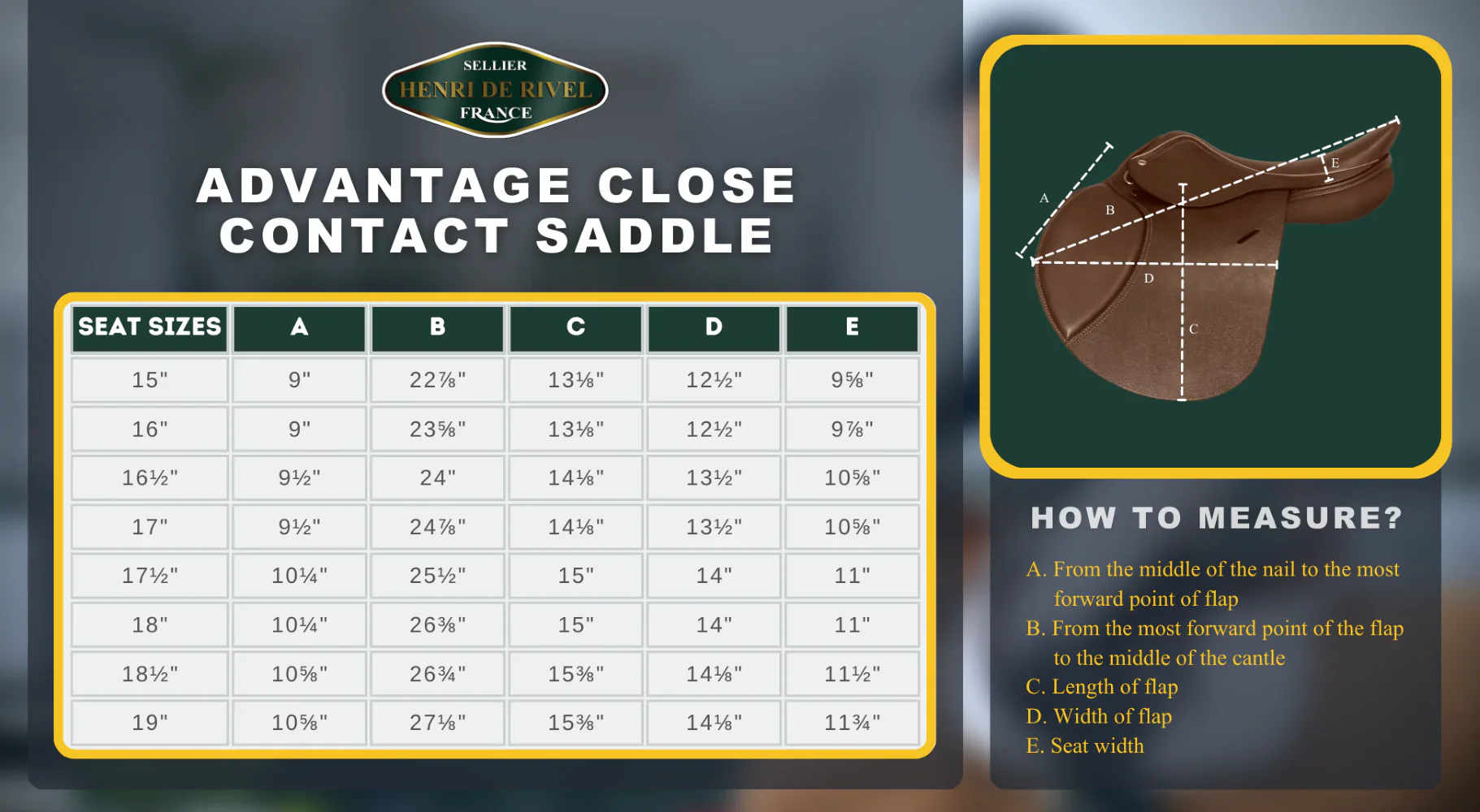 Henri de Rivel Advantage Close Contact Saddle - Image 2