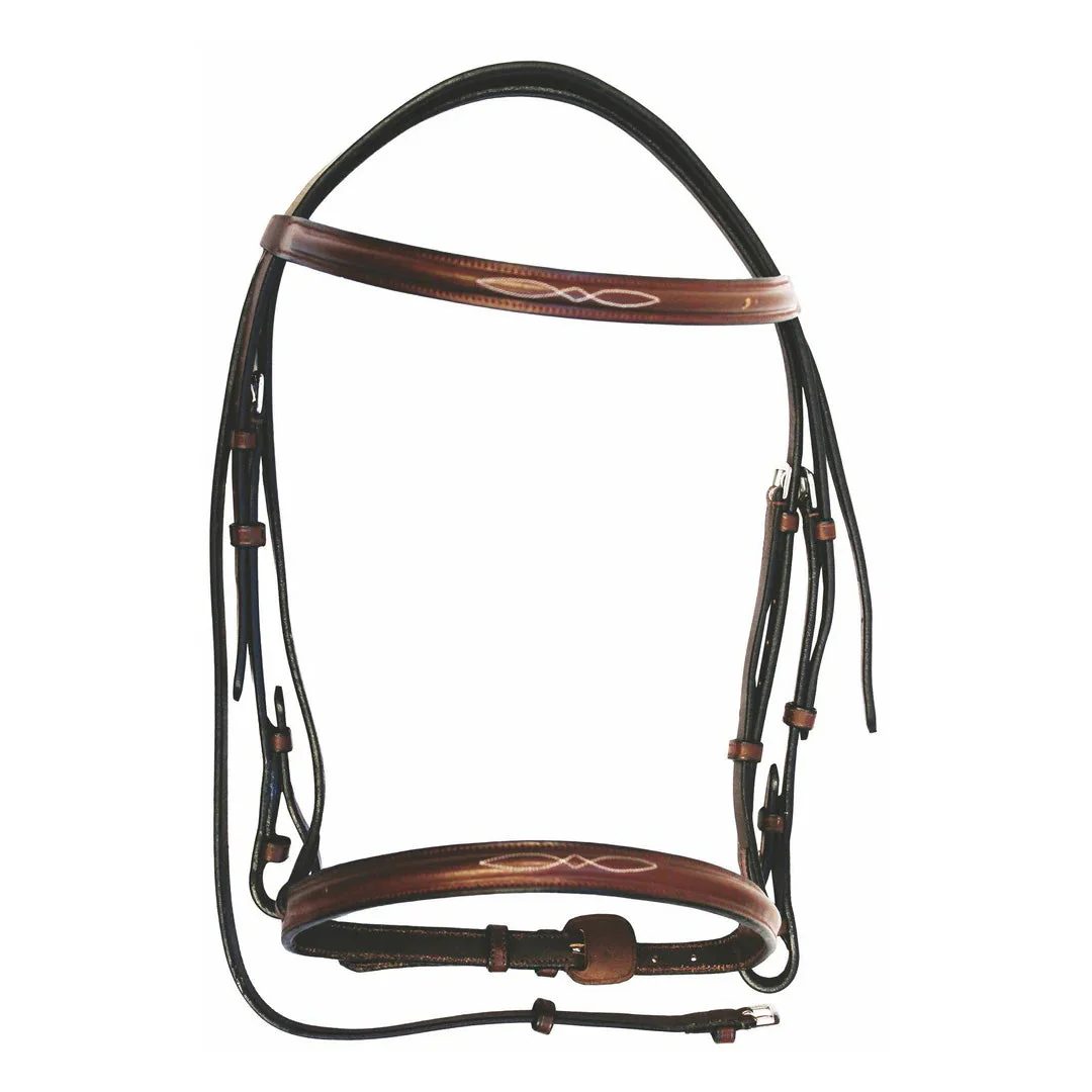 Henri de Rivel Advantage Fancy Raised Snaffle Bridle With Laced Reins - Image 8