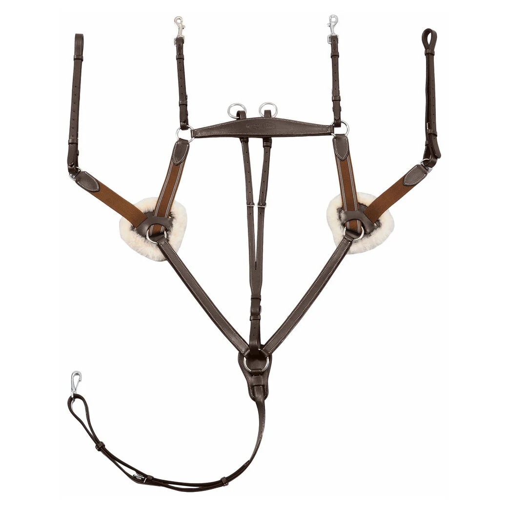 Henri de Rivel Pro 5 Point Elastic Breastplate Martingale with Running Attachment - Image 5