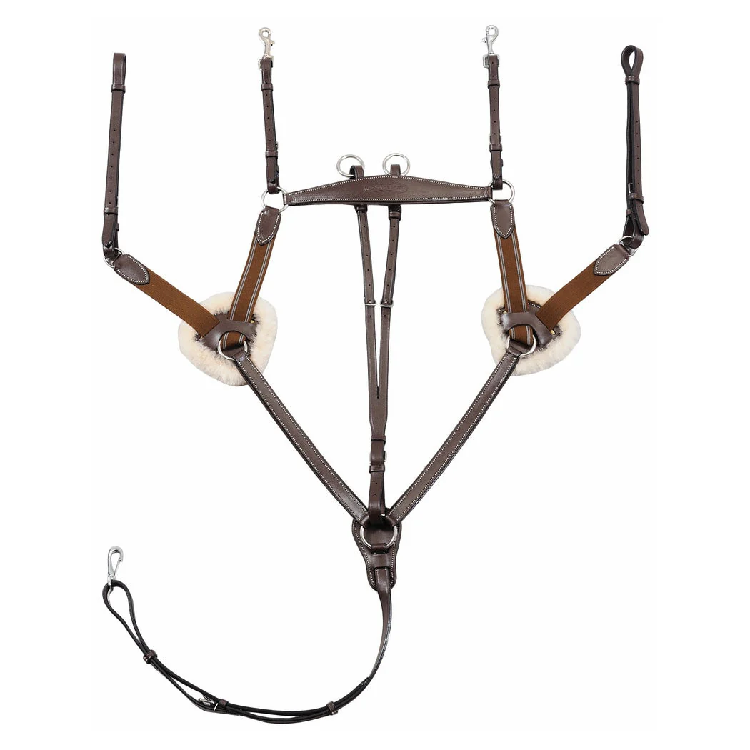 Henri de Rivel Pro 5 Point Elastic Breastplate Martingale with Running Attachment - Image 8