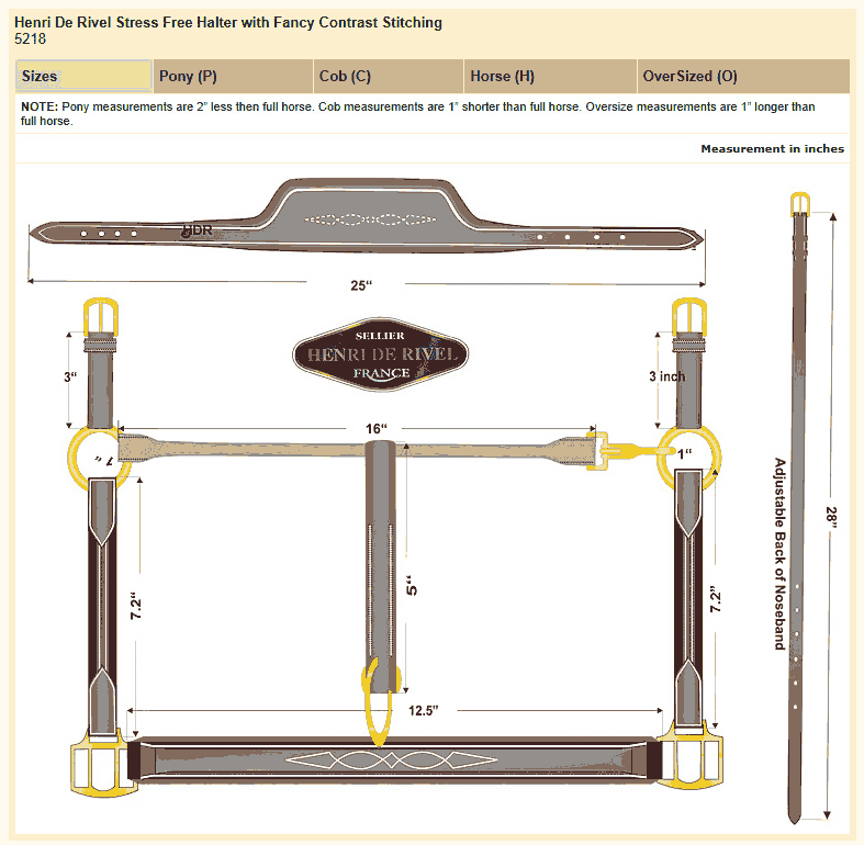 Henri de Rivel Stress Free Halter With Fancy Contrast Stitching - Image 10