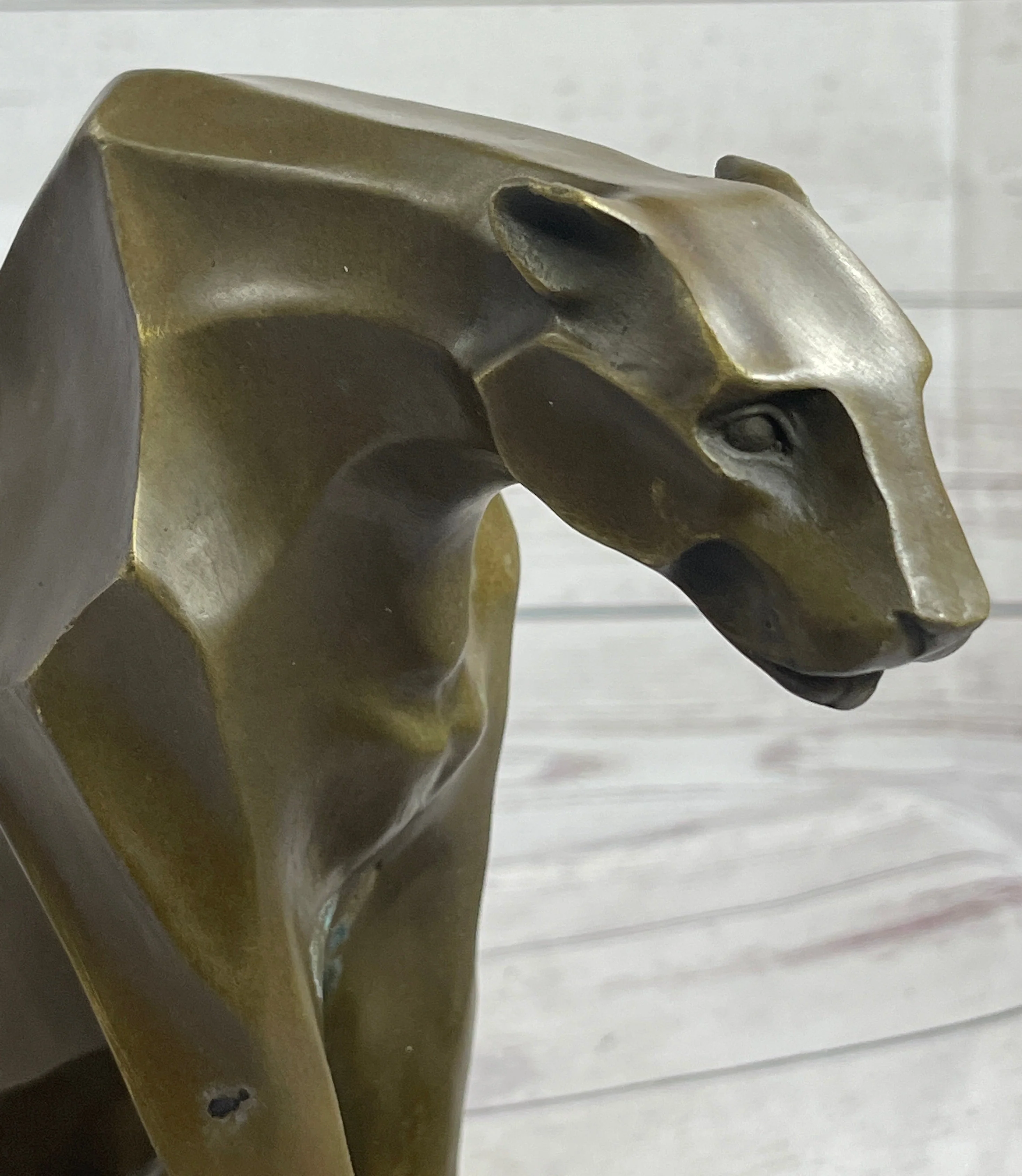 Henry Moore Modern Art Abstract Jaguar Panther Cougar Lion Bronze Sculpture Sale - Image 7