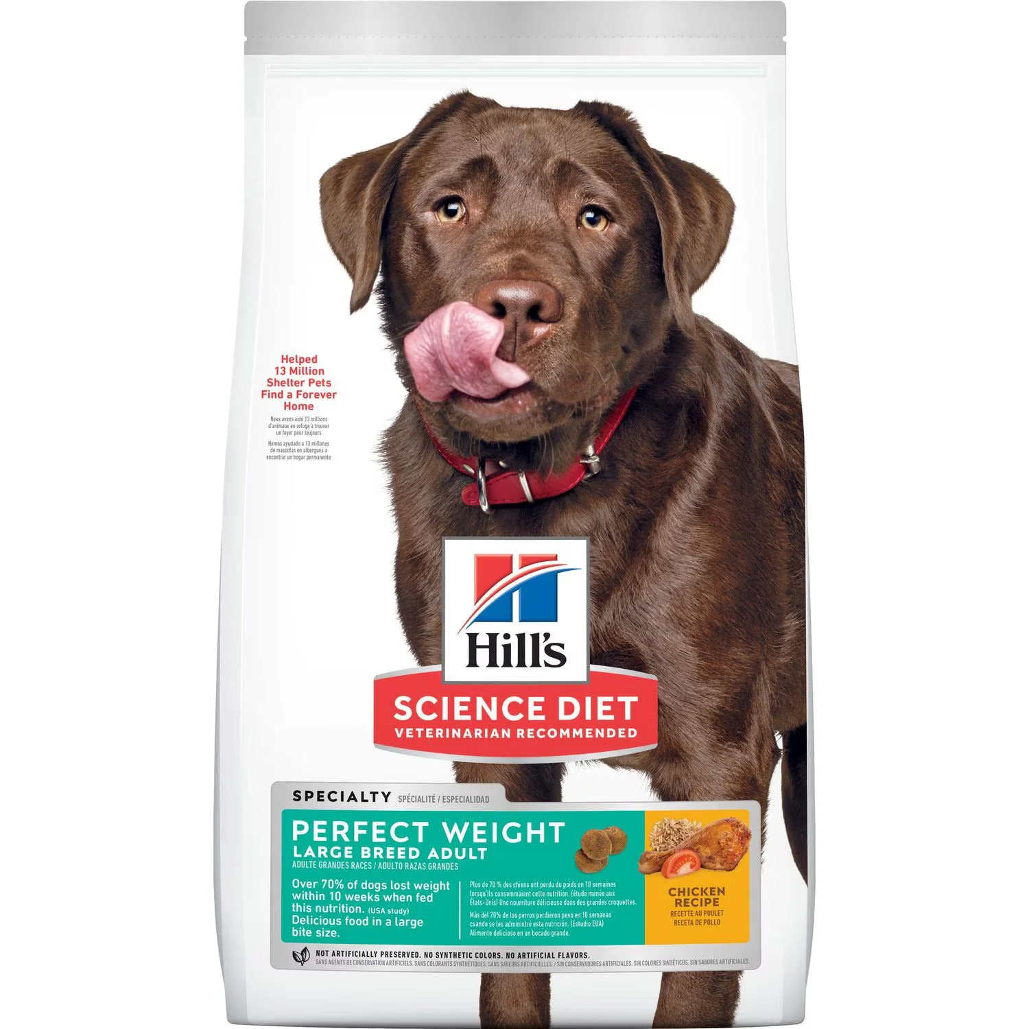 Hills Science Diet Adult Perfect Weight Large Breed Dry Dog Food, Chicken Recipe Bag (25lb)