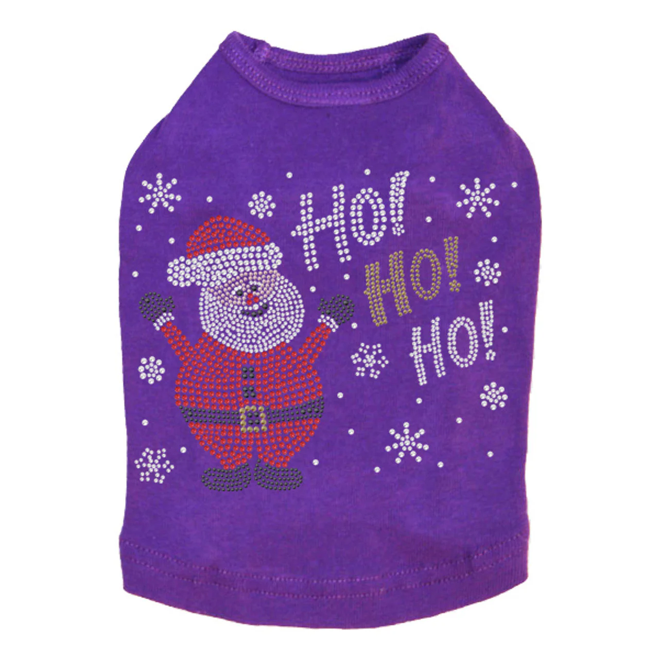 Ho Ho Santa with Snowflakes - Dog Tank - Image 11