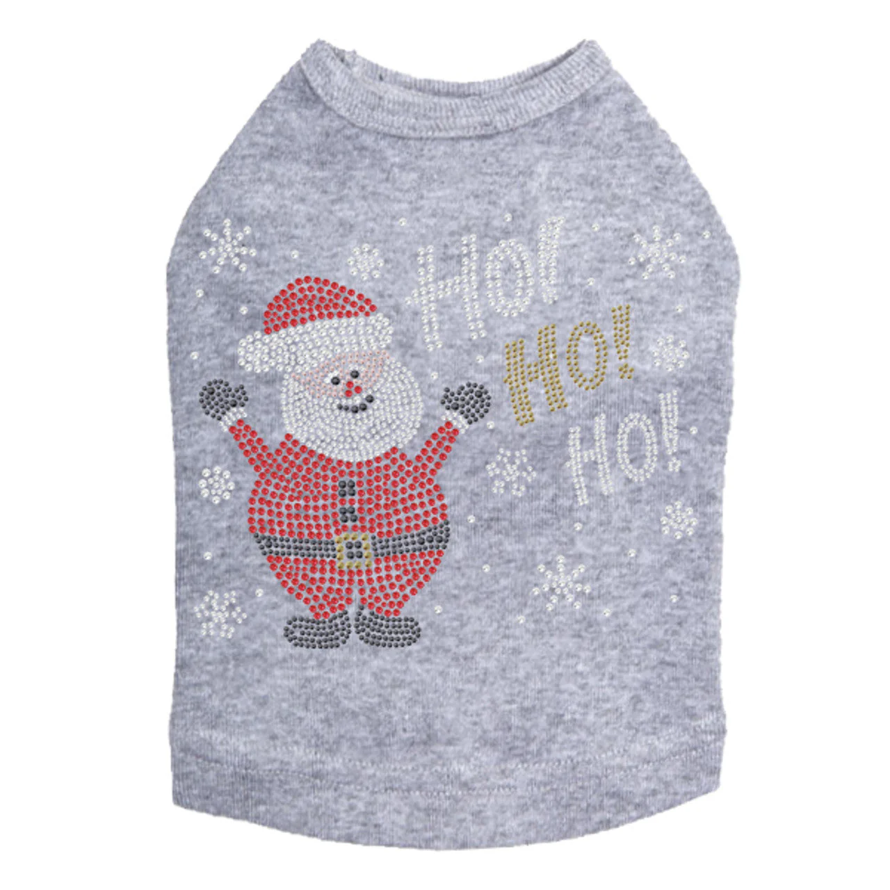 Ho Ho Santa with Snowflakes - Dog Tank - Image 13