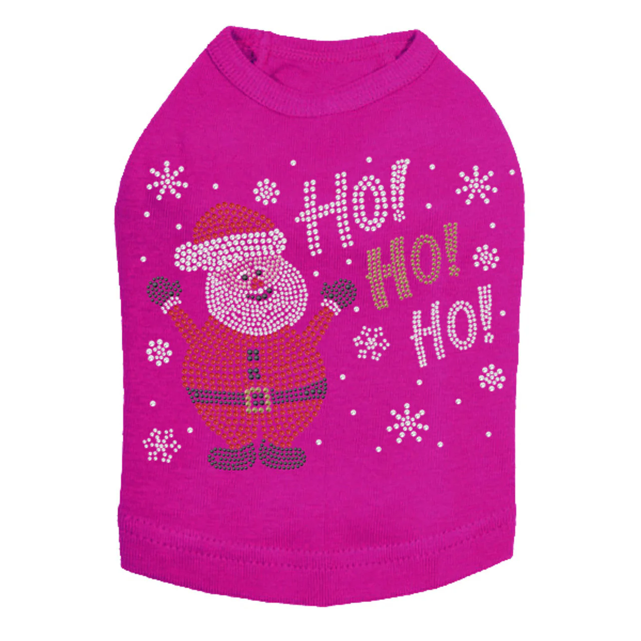 Ho Ho Santa with Snowflakes - Dog Tank - Image 14