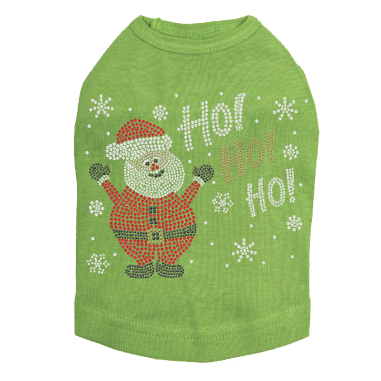Ho Ho Santa with Snowflakes - Dog Tank - Image 15