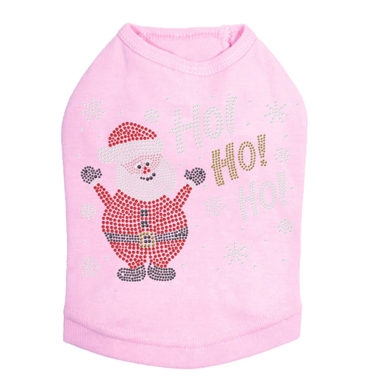 Ho Ho Santa with Snowflakes - Dog Tank - Image 3