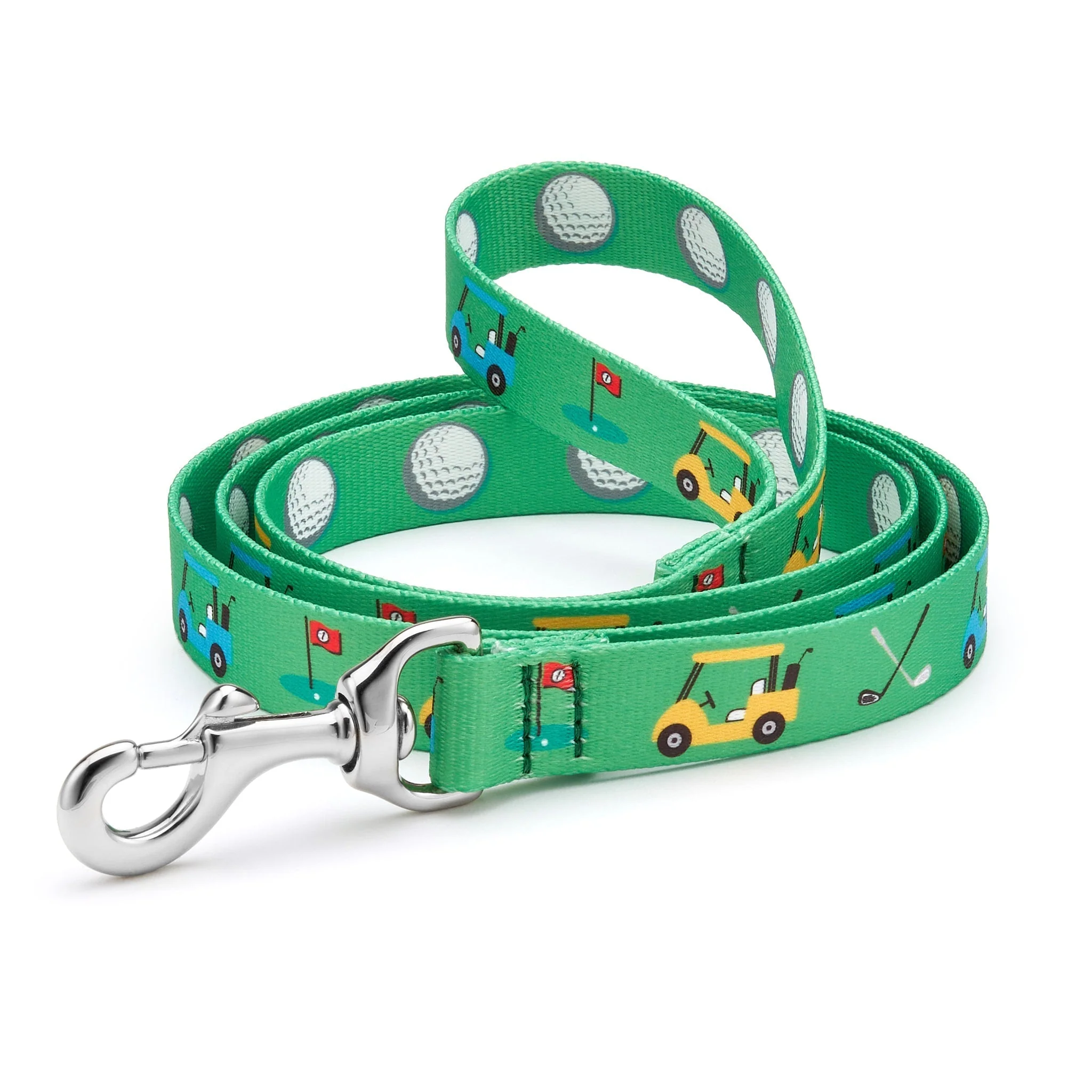 Up Country Hole in One Printed Cast Brass Dog Leash