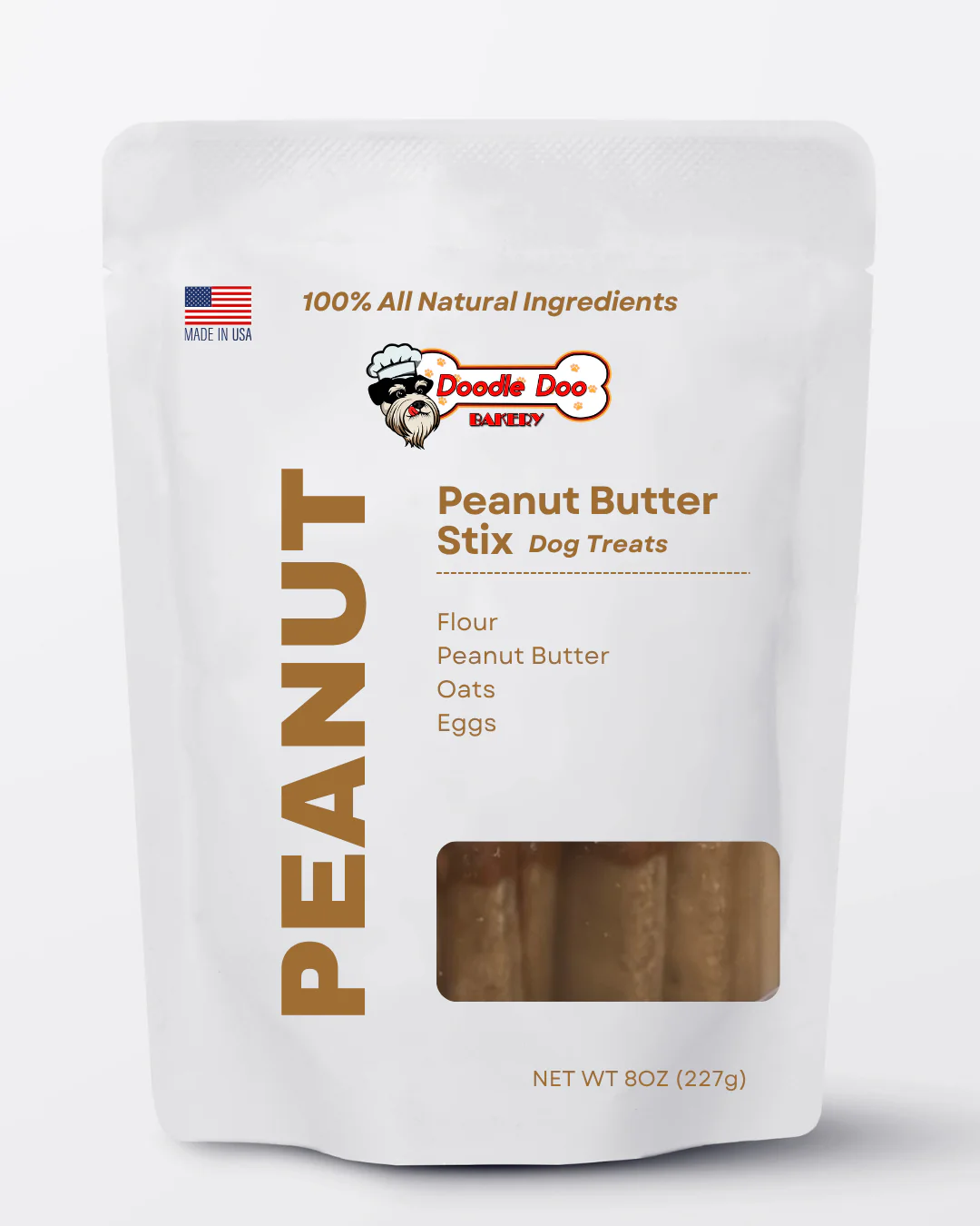 🥜 Homemade Dog Treats - Peanut Butter Stix Treat 1/2lb