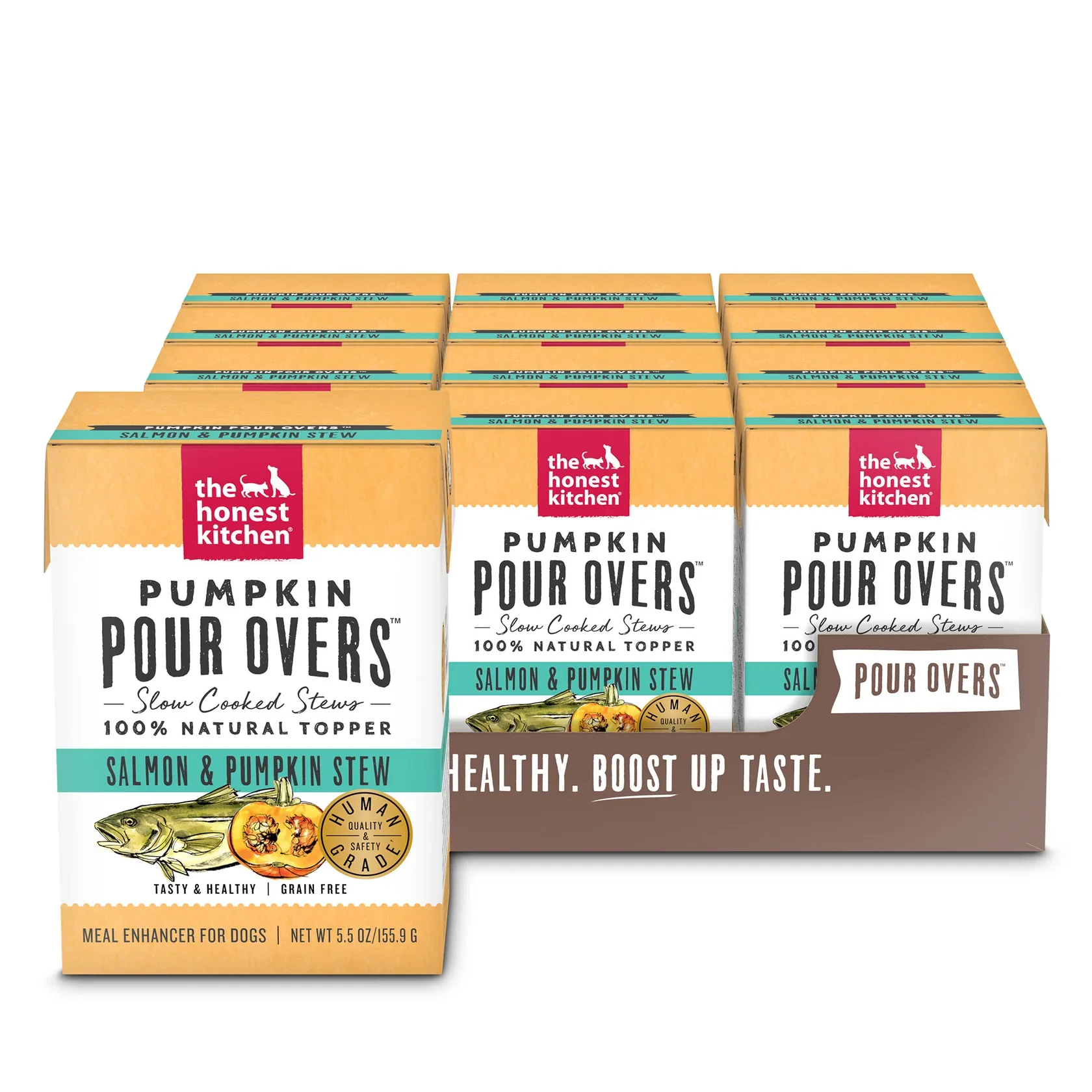 Honest Kitchen Pumpkin Pour Overs Salmon and Pumpkin Stew Dog Food Topper (5.5oz)
