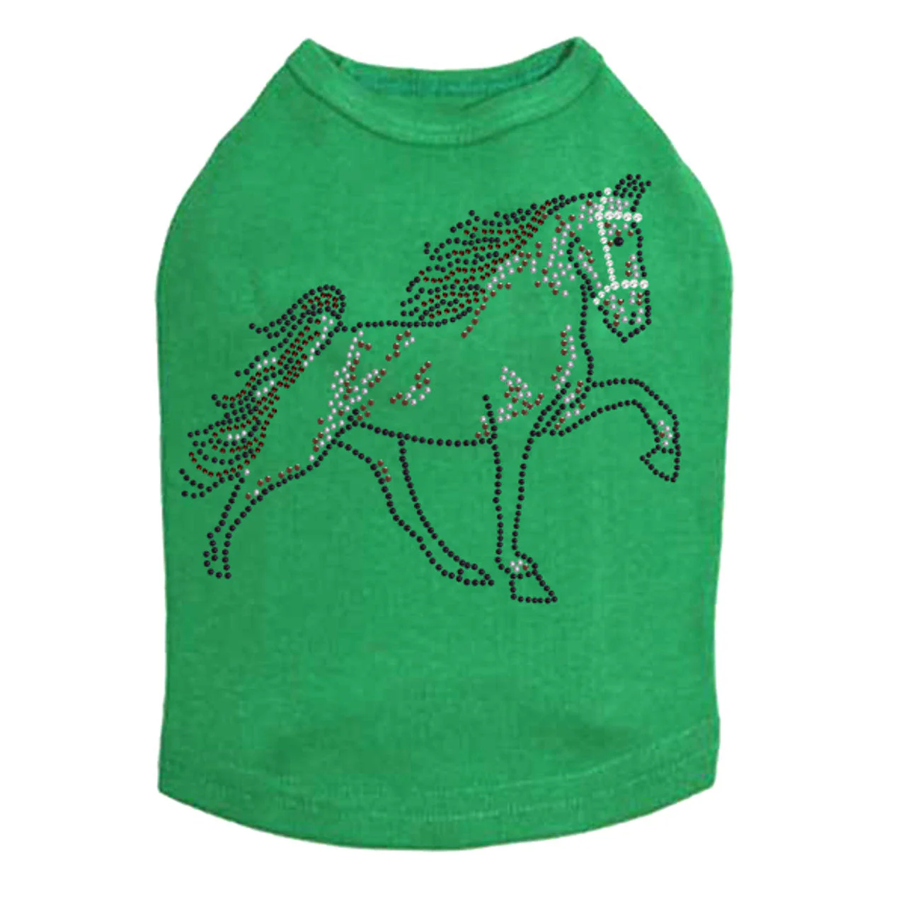 Horse (Brown Rhinestuds) - Dog Tank - Image 15
