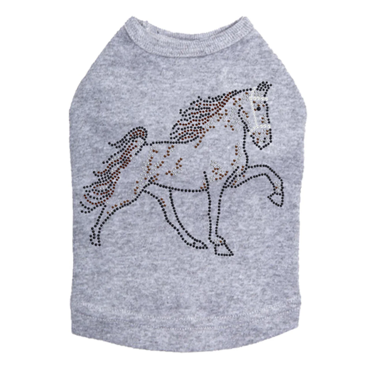 Horse (Brown Rhinestuds) - Dog Tank - Image 5