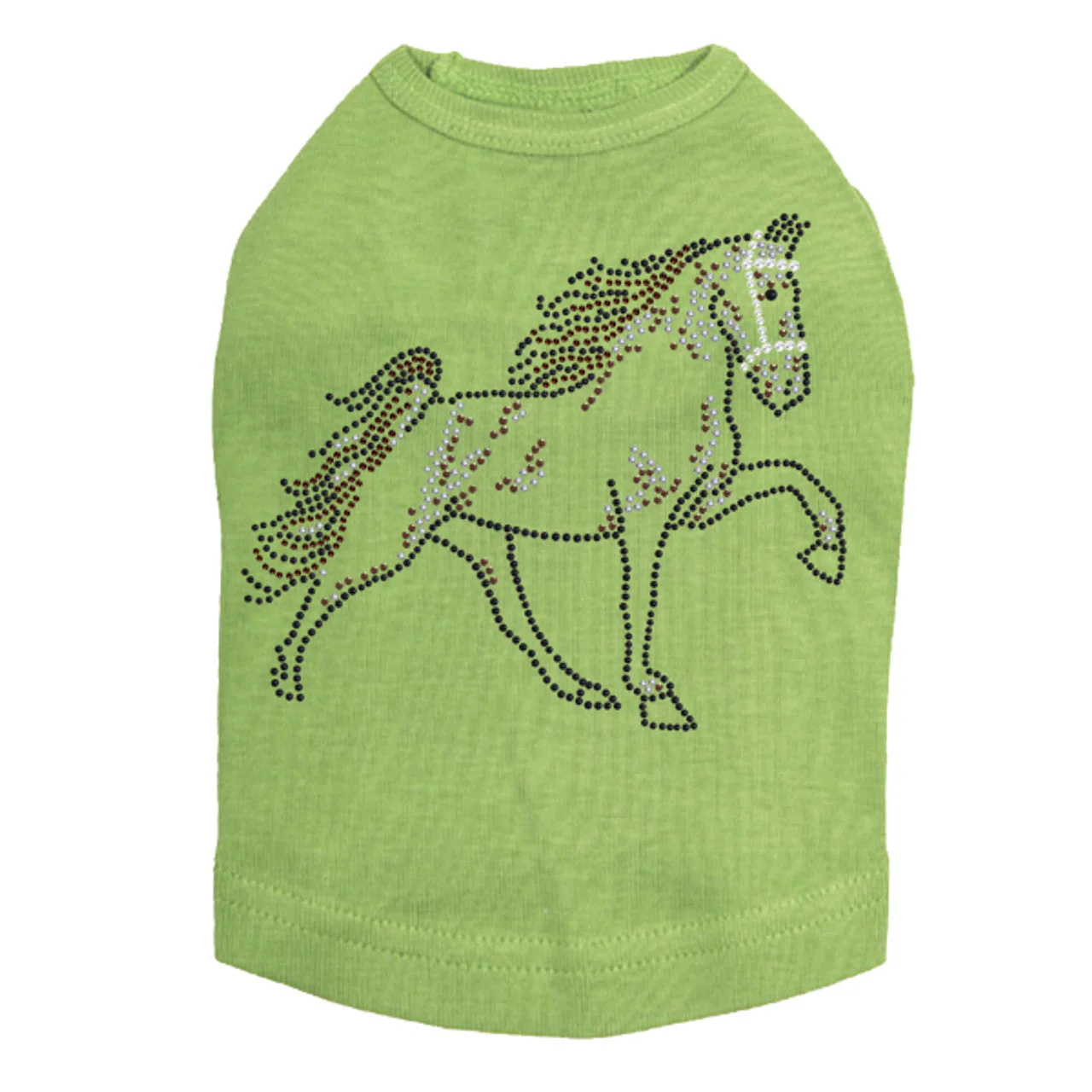 Horse (Brown Rhinestuds) - Dog Tank - Image 7