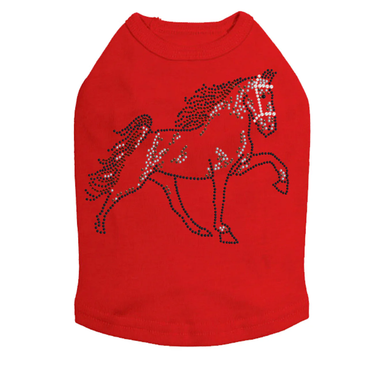 Horse (Brown Rhinestuds) - Dog Tank - Image 8