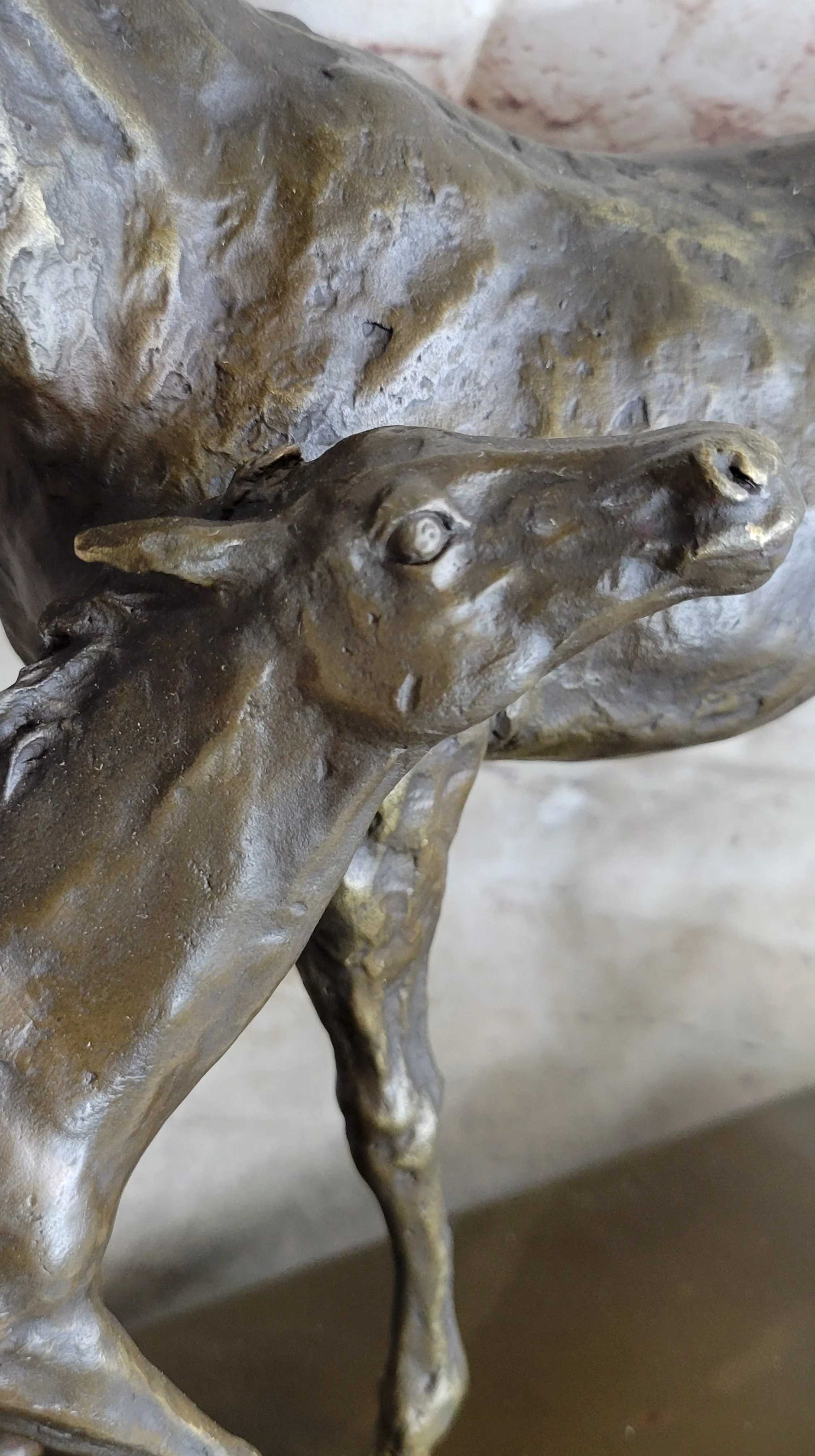 Horse W/ Foal Bronze Marble Figurine Statue By Mene Hot Cast Sculpture Figure - Image 9